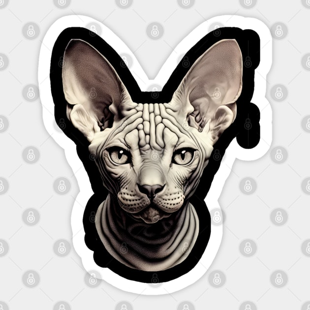 Sphynx cat Sticker by RosaliArt